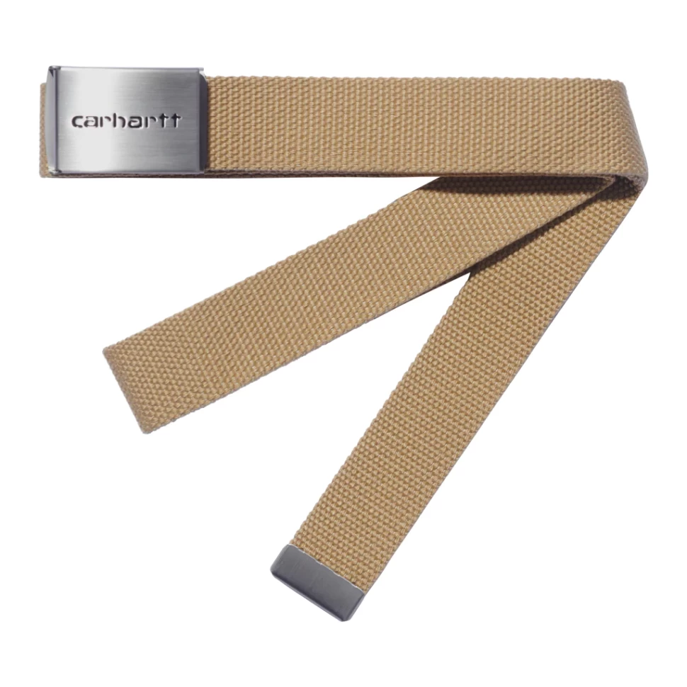 Ремень CARHARTT WIP Clip Belt Chrome Leather 2023