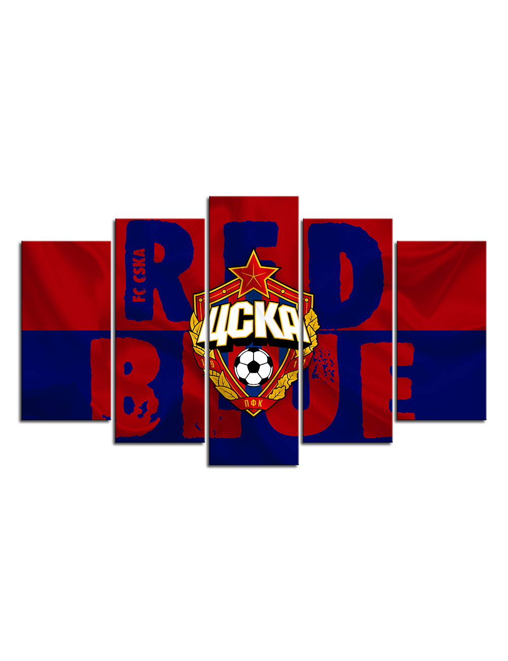 Пятимодульная картина "RED-BLUE CSKA" (100x60 см)