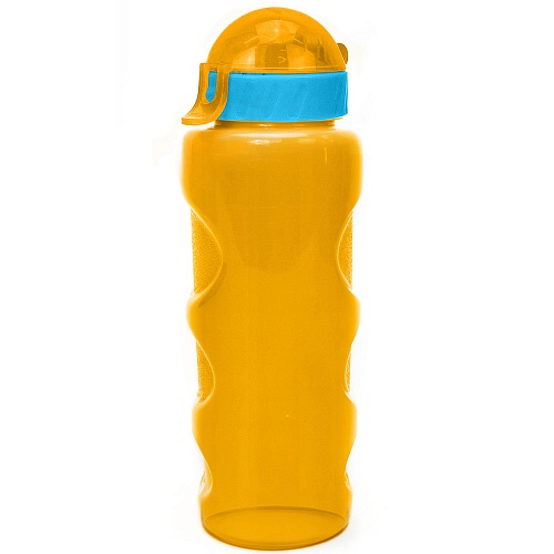 Бутылка для воды LIFESTYLE со шнурком, 500 ml., anatomic, прозрачно/желтый КК0157
