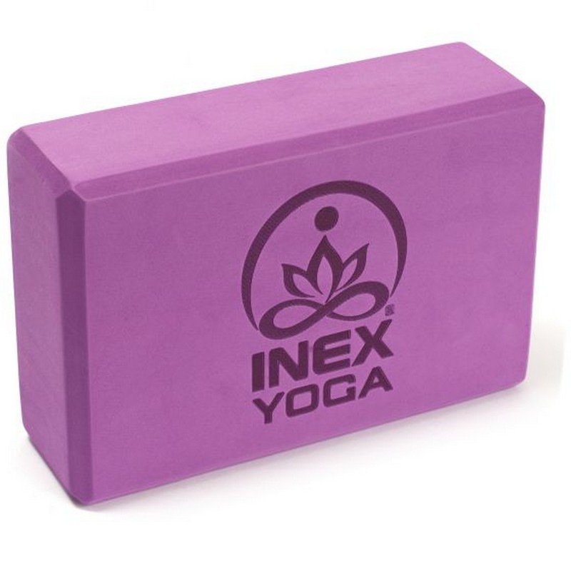 Блок для йоги Inex EVA 3 quot; Yoga Block YGBK3-PL 23x15x7 см, сливовый