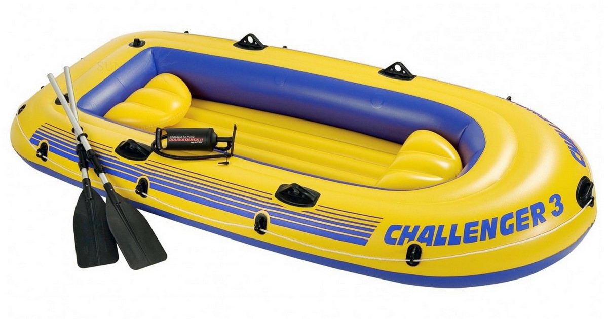 Лодка надувная трехместная Intex Challenger-3 Set