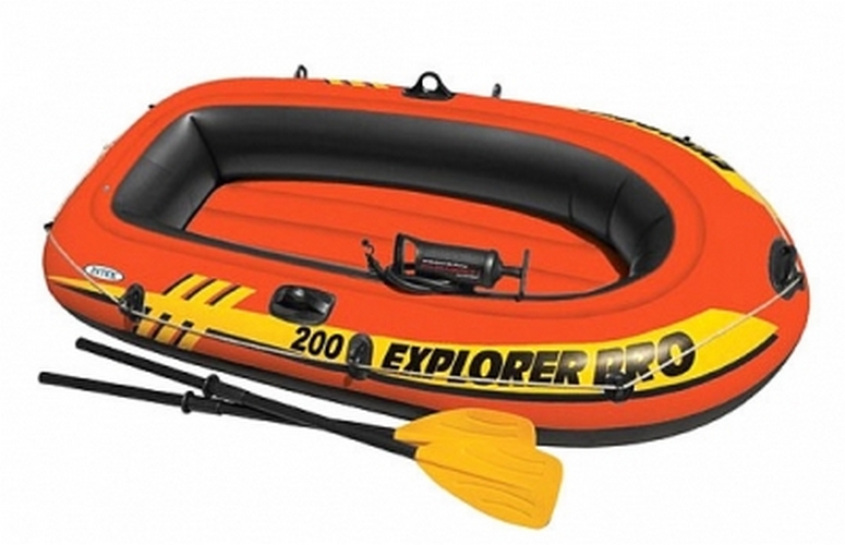 Надувная лодка Intex Explorer Pro 200 Set с пластик. веслами и насосом, 58357, уп.3