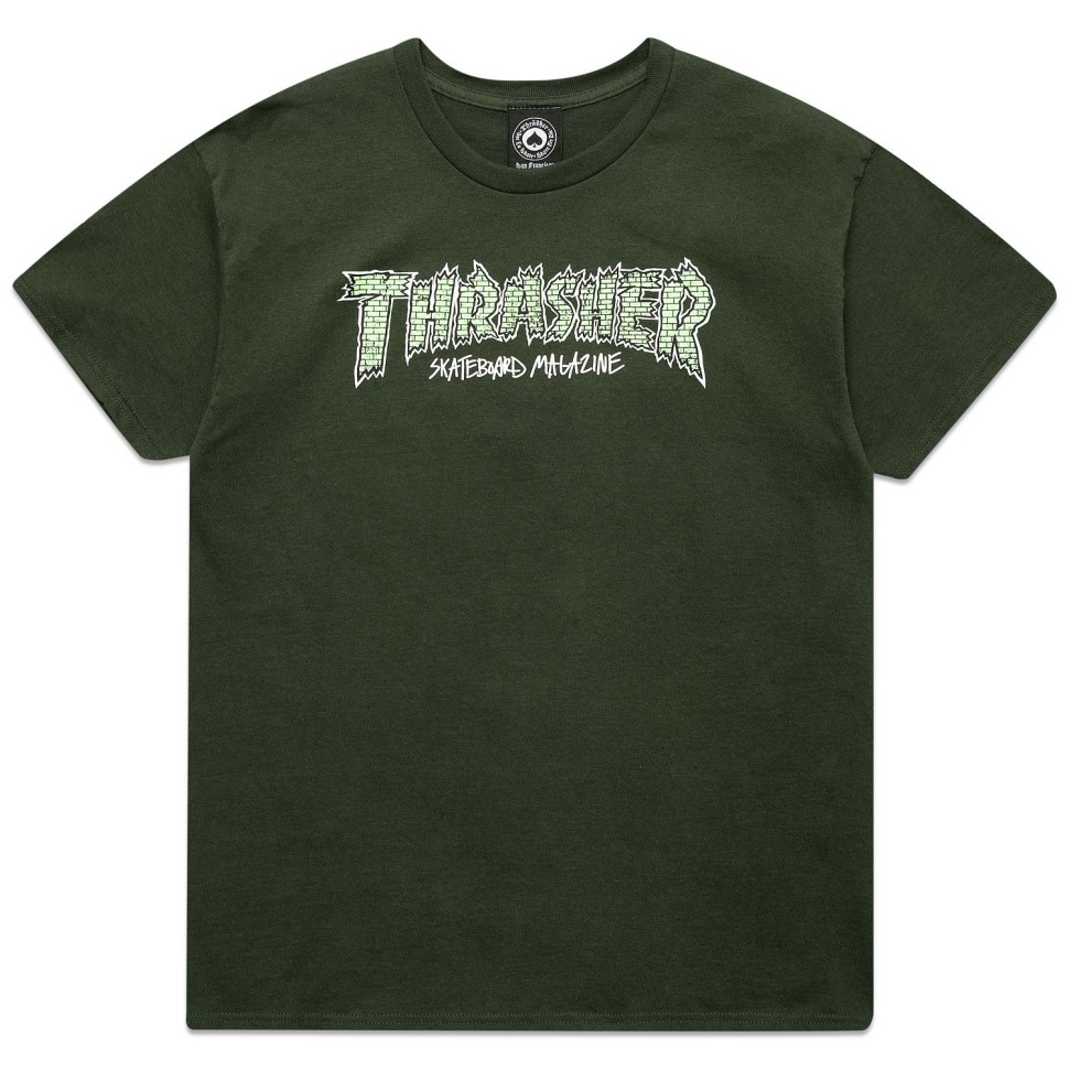 Футболка THRASHER Brick T-Shirt Forest Green