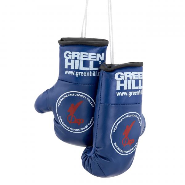 Сувенирные перчатки Федерация Кикбоксинга РФ Greenhill, синие, 13*6 см