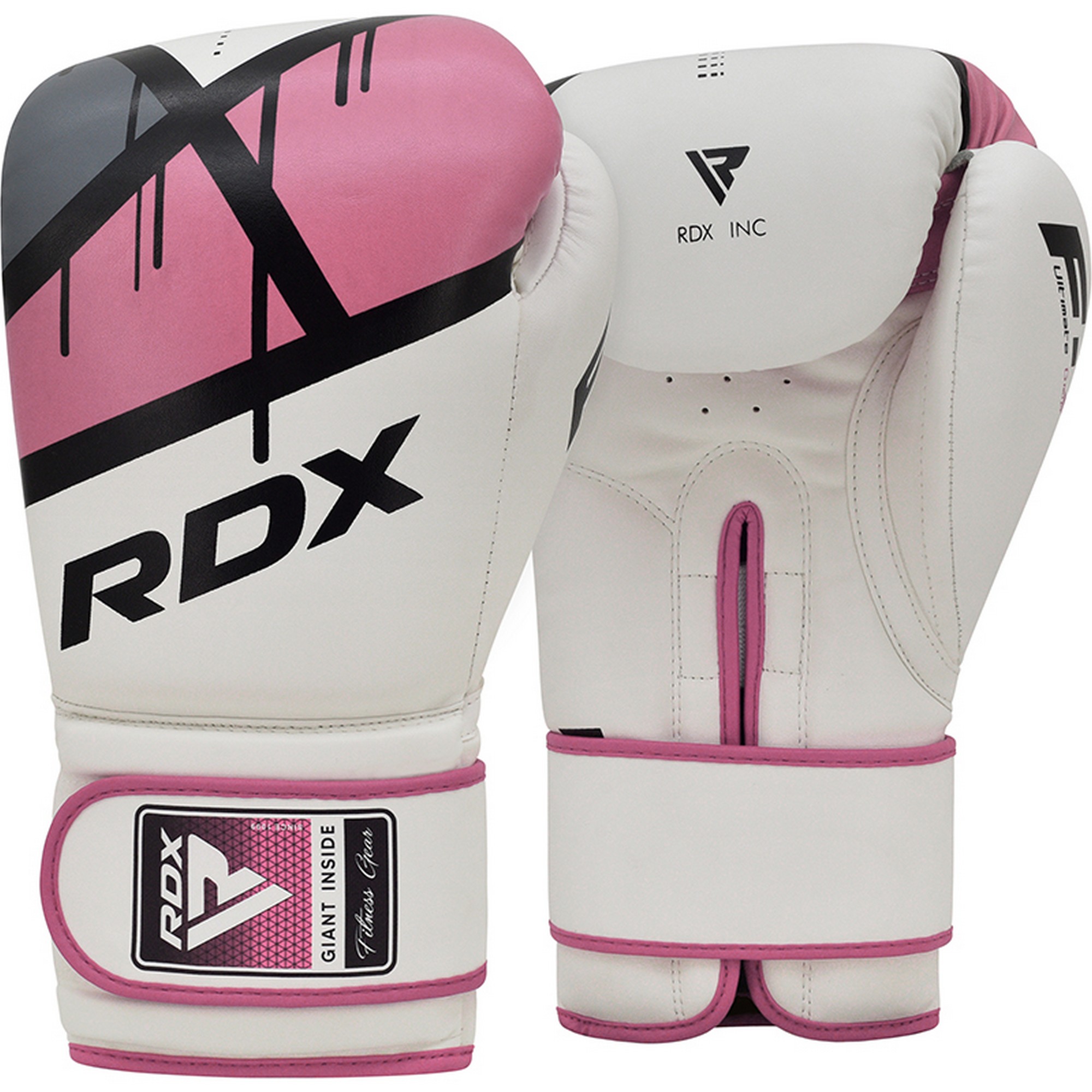 Перчатки тренировочные RDX BGR-F7P-12oz белый\розовый