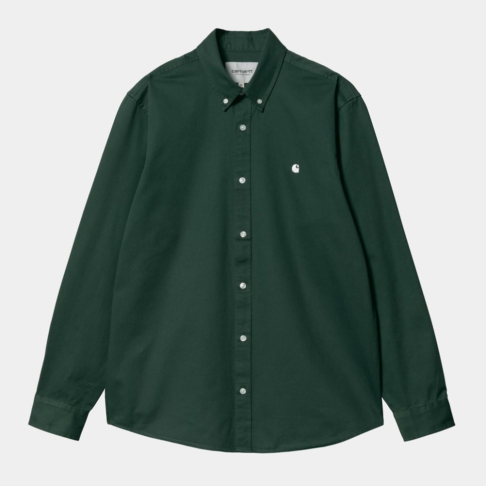 Рубашка CARHARTT WIP L/S Madison Shirt Discovery Green / Wax