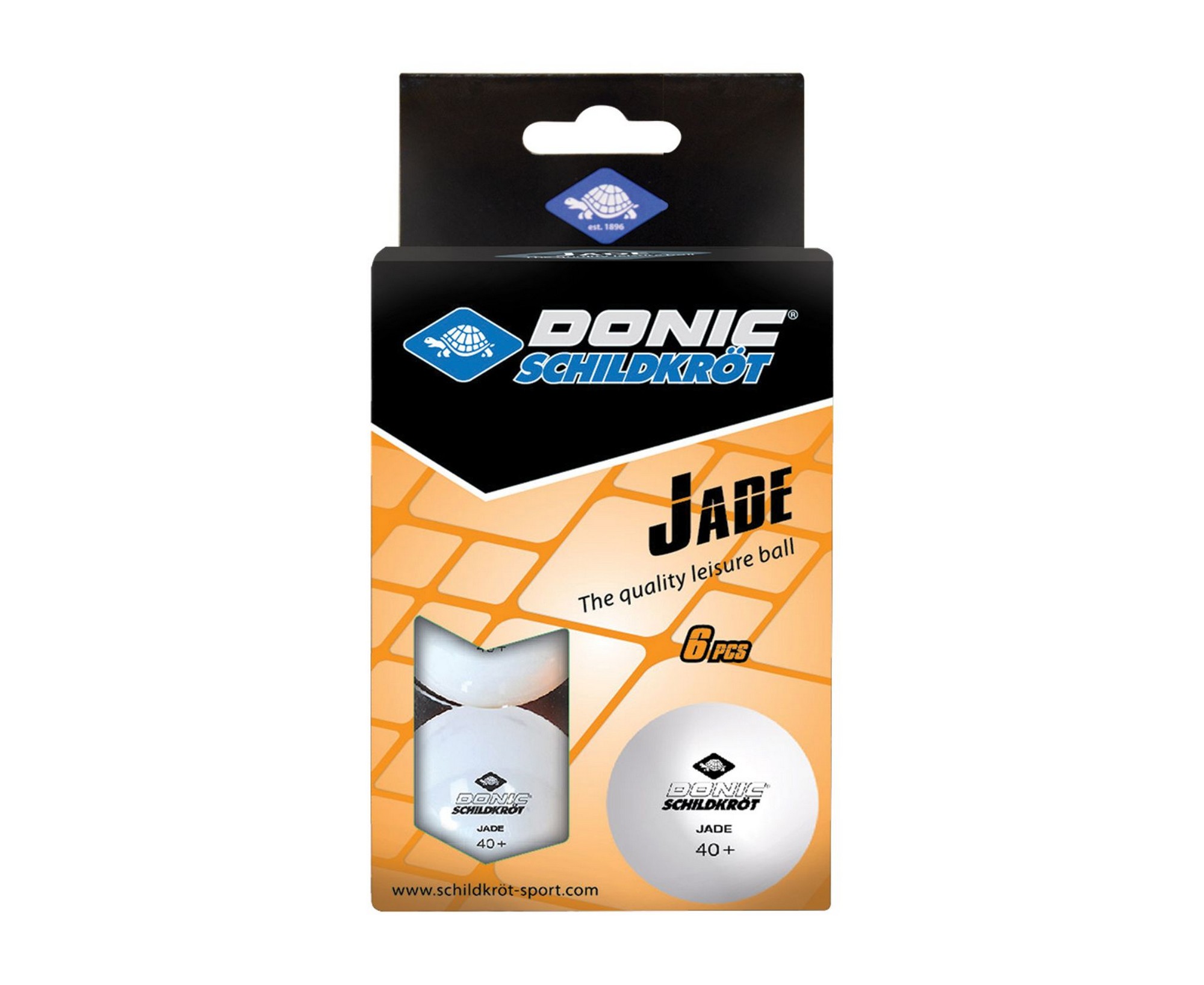 Мячики для настольного тенниса Donic Jade 40+, 6 штук 618371 белый