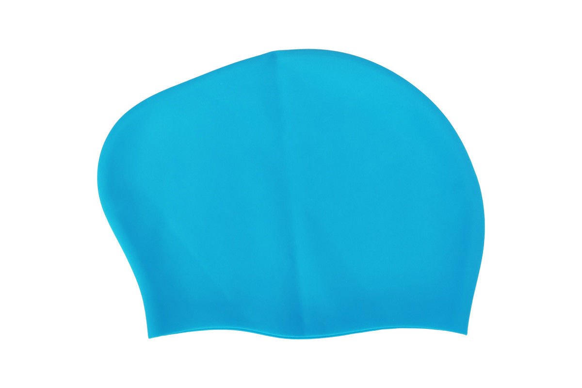 Шапочка для плавания Sportex Big Hair, силиконовая, взрослая, для длинных волос E42808 голубой