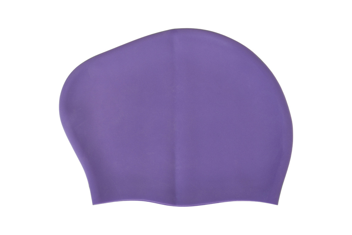 Шапочка для плавания Sportex Big Hair, силиконовая, взрослая, для длинных волос E42806 фиолетовый