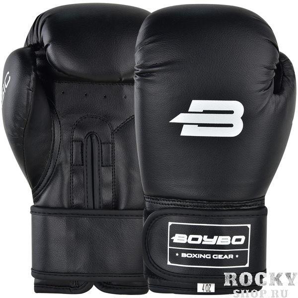 Боксерские перчатки BoyBo Basic Black, 16 OZ
