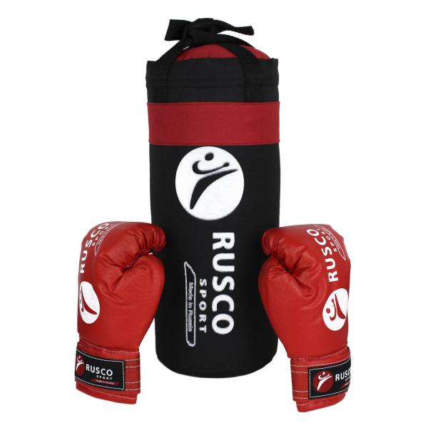 Набор Sport Black/Red боксерский мешок + перчатки для начинающих, 4 OZ