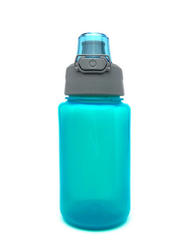 Бутылка для воды с автоматической кнопкой, V500ml КК0147 бирюзовый
