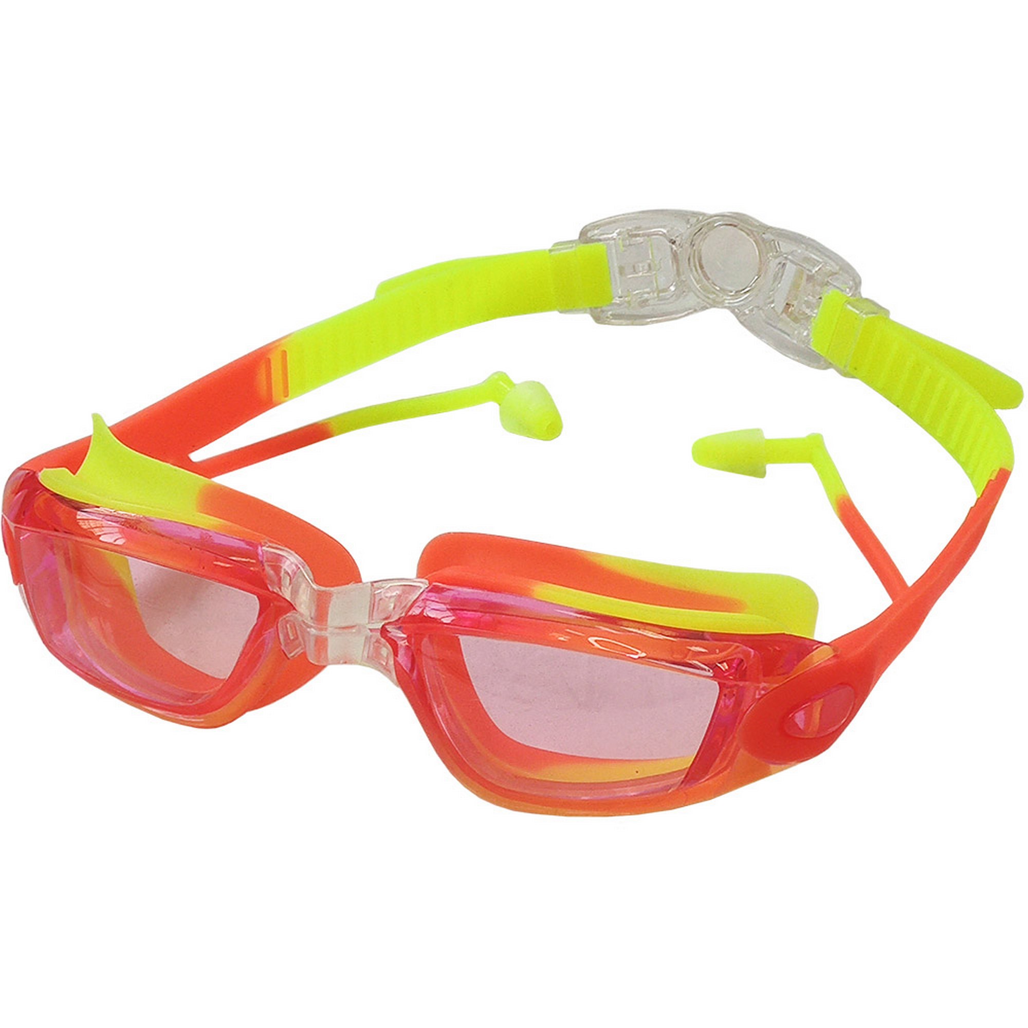 Очки для плавания Sportex взрослые E38885-1 мультиколор (оранжево\желтые)