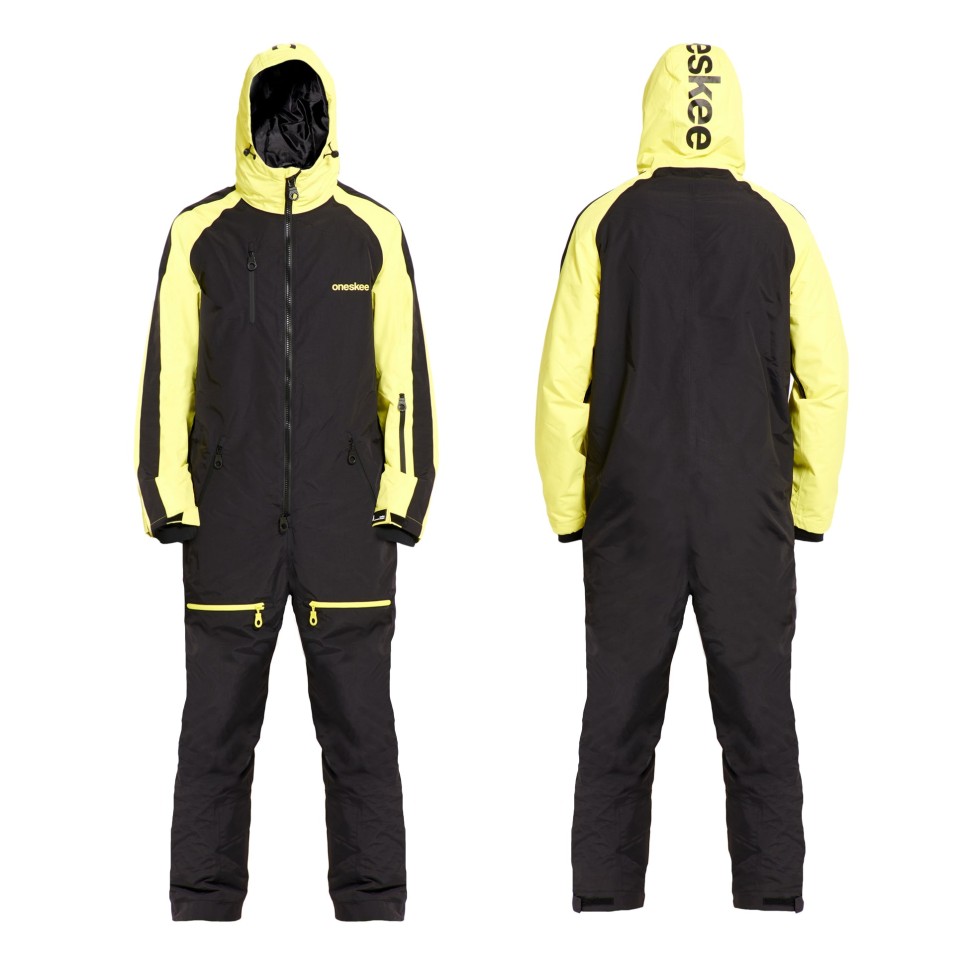 Комбинезон горнолыжный мужской ONESKEE Original Pro X Black Yellow 2024