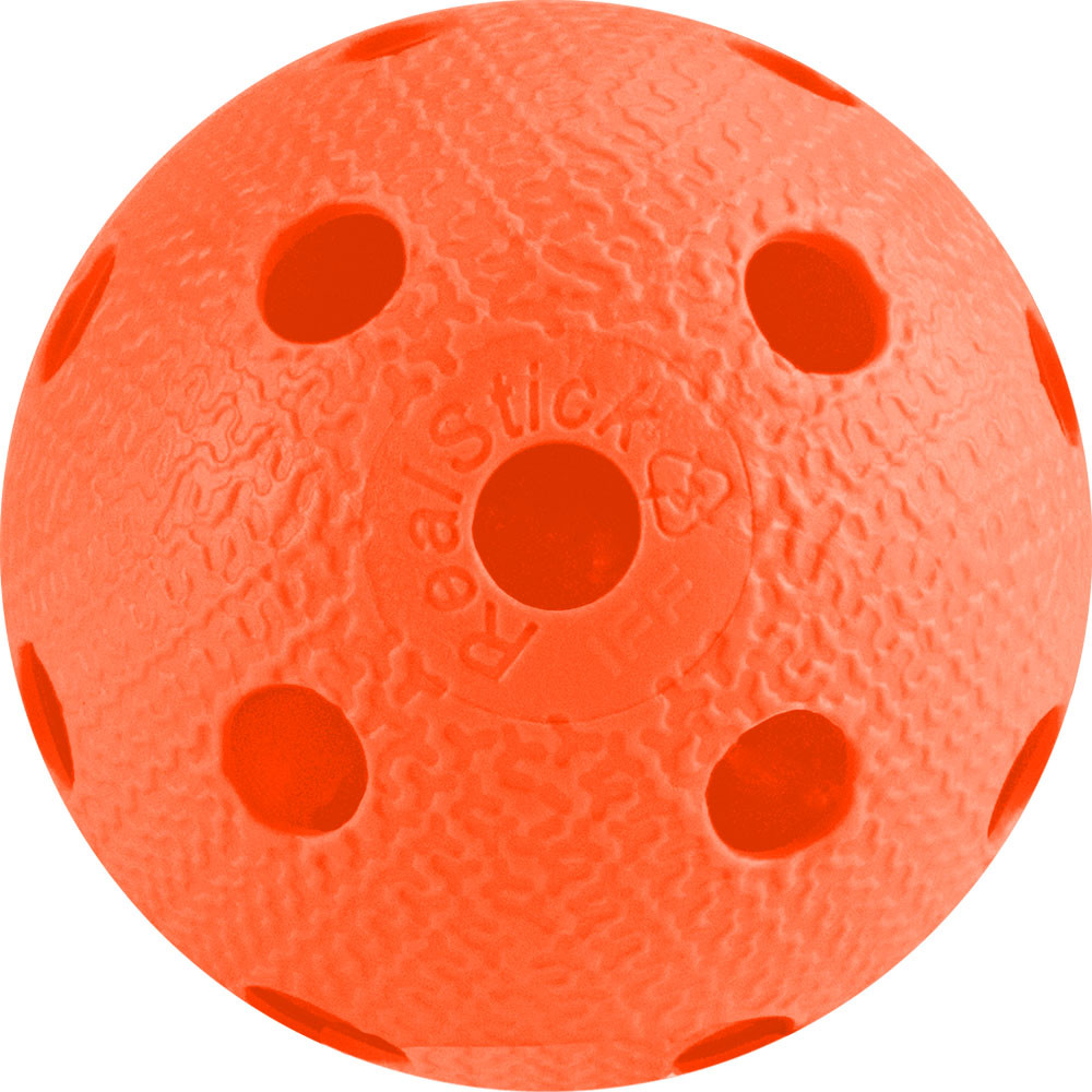 Мяч для флорбола Realstick MR-MF-Or, пластик с углубл., IFF Approved, оранжевый