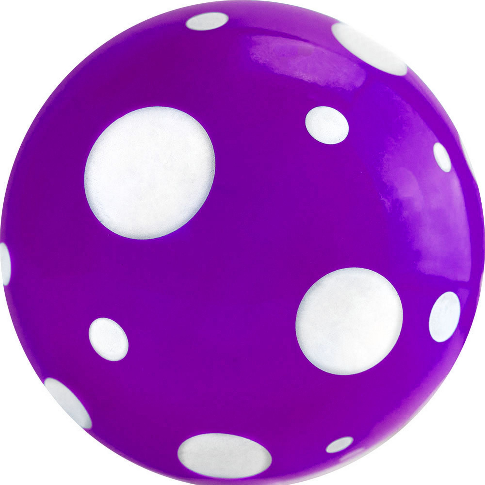 Мяч детский с рисунком Горошек d23см, ПВХ MD-23-07 фиолетово-белый