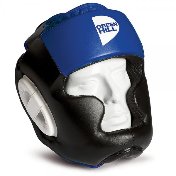 Боксерский шлем gh poise, черный с синим