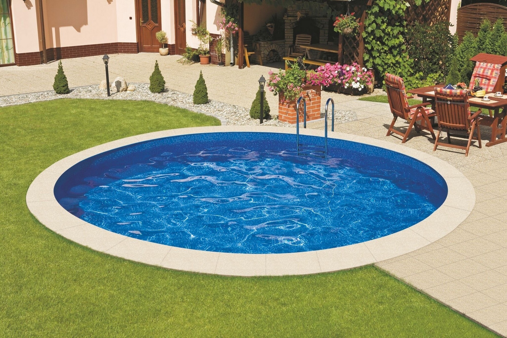 Морозоустойчивый бассейн 360x360x120см Mountfield Ibiza круглый 53328 голубой
