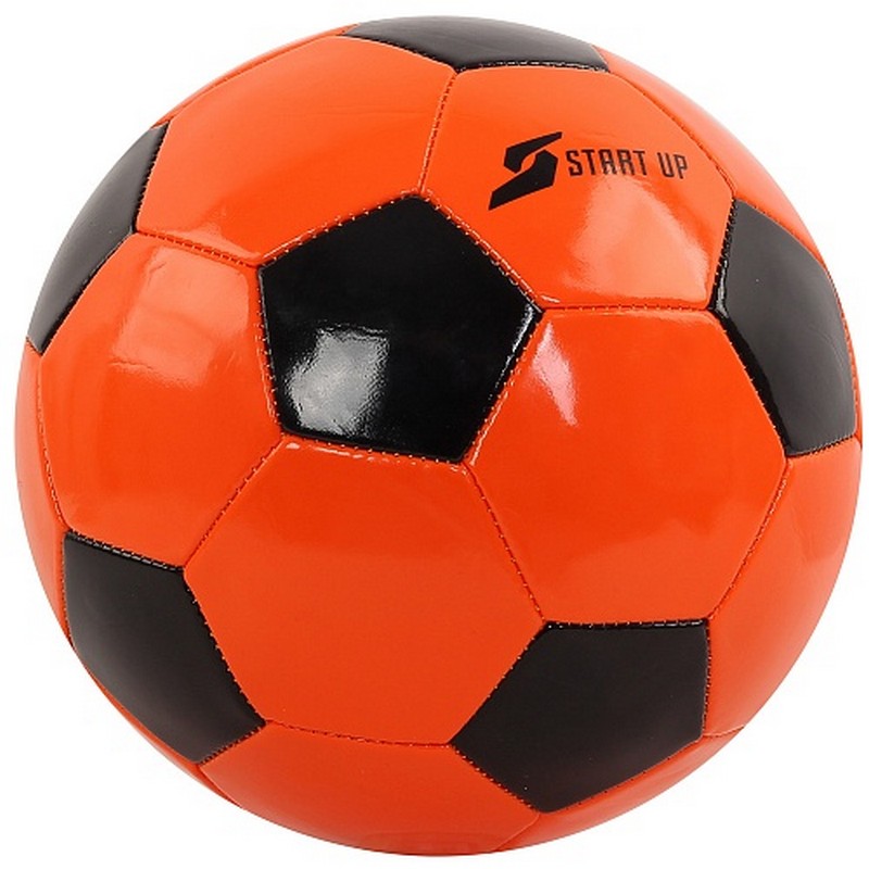 Мяч футбольный для отдыха Start Up E5122 р.5 оранжевый-черный